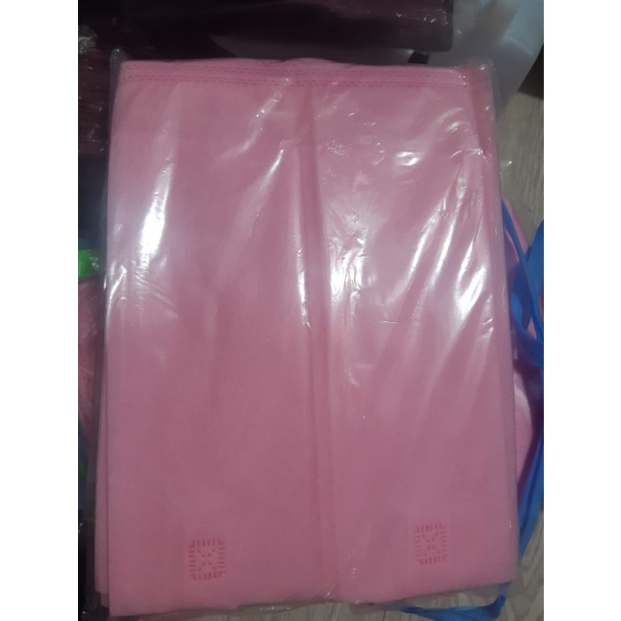 

NEW Tas hajatan spunbond model handle lipat samping box 22 x 22 - Merah Muda