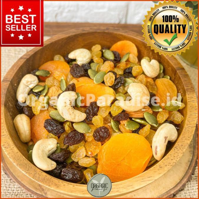 

Trail Mix / Mixed Nut Positive Vibe 1KG Premium Quality Fresh
