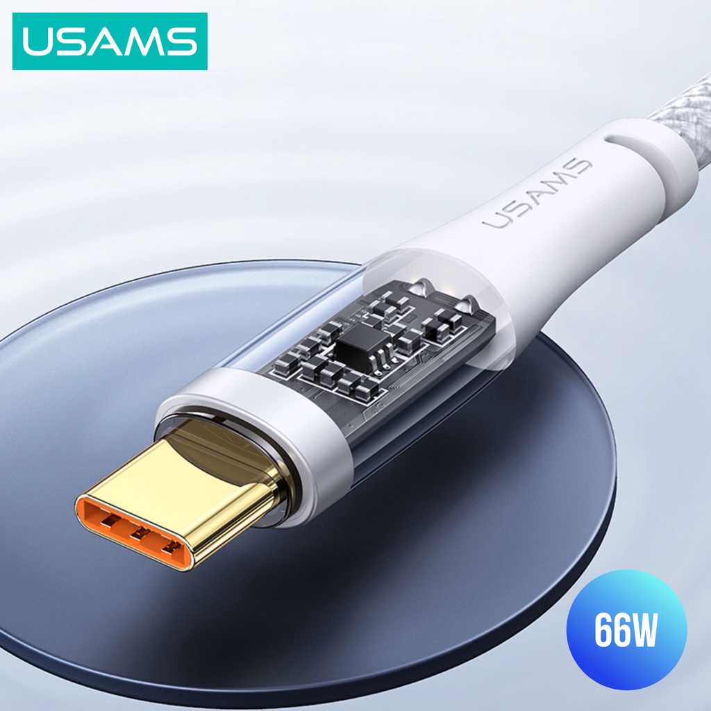 USAMS Icy Series Kabel Data Fast Charging USB to Type C 66W 6A