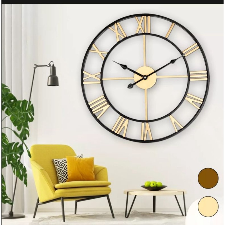 Jam dinding bulat romawi 45cm