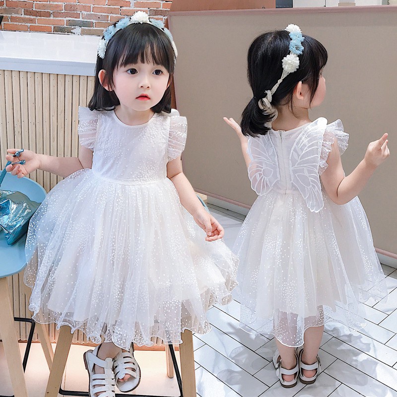 Dress anak Perempuan Renda Import Korea Style Angel Sayap Lucu Dress Pesta baju anak perempuan