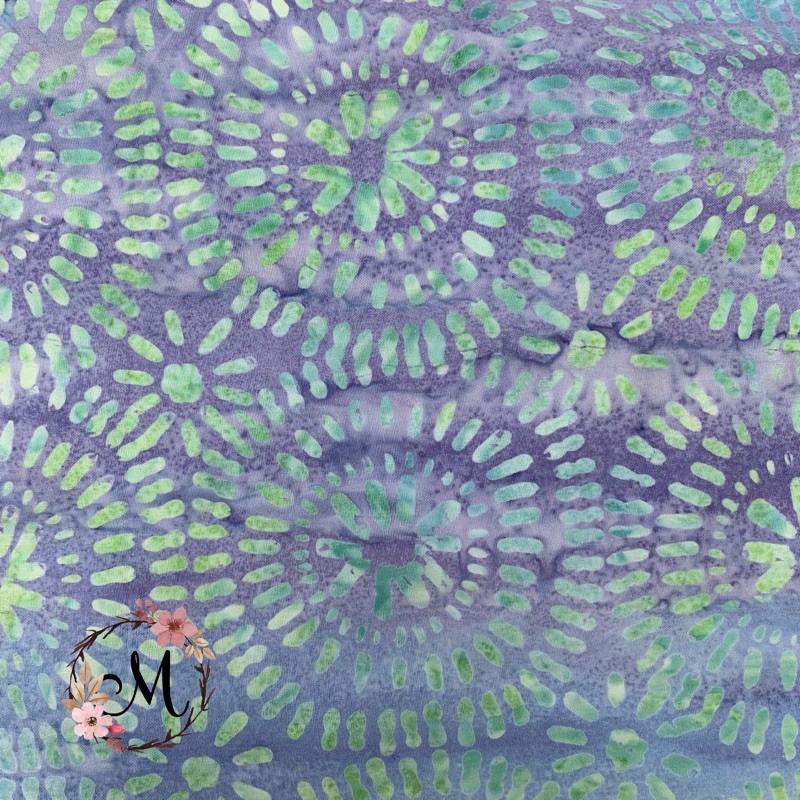 Perca kain katun batik bali - batik smoke -  biru