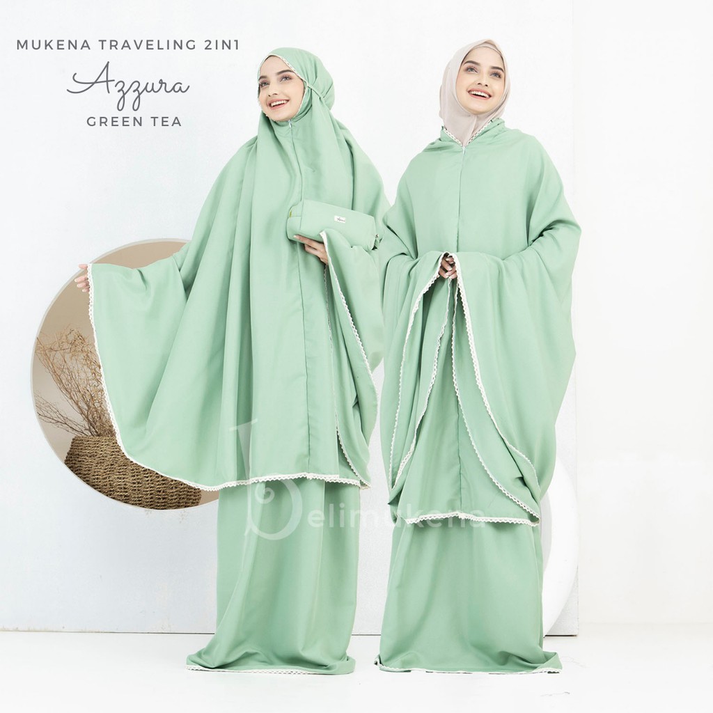 Mukena Katun Dewasa 2in1 Travelling Azzura