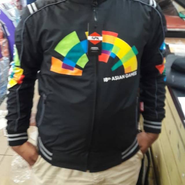 Jaket asian games design official jokowi