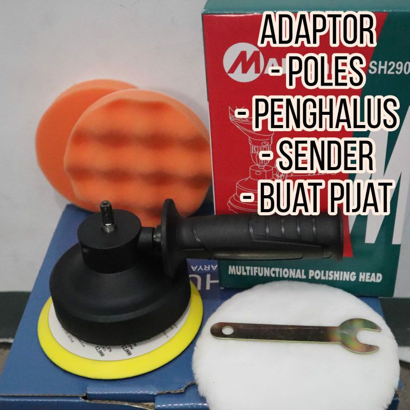 Jual Adaptor Amplas Poles Kepala Mesin Polisher Alat Pengubah Bor