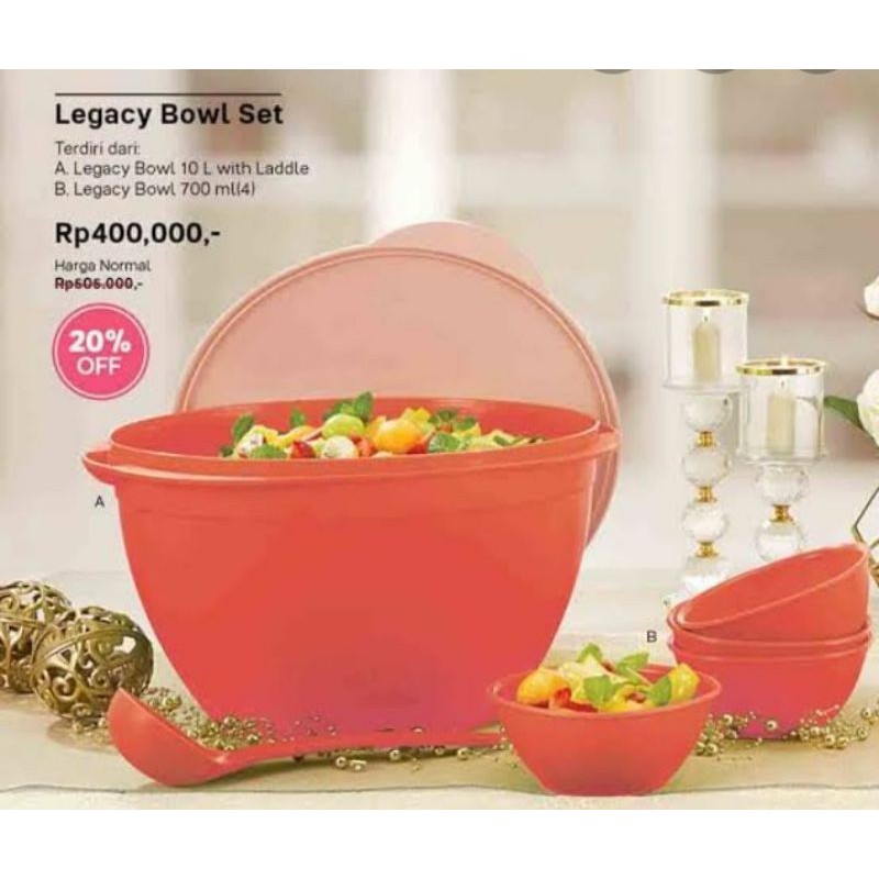 legacy bowl set (5) plus handle