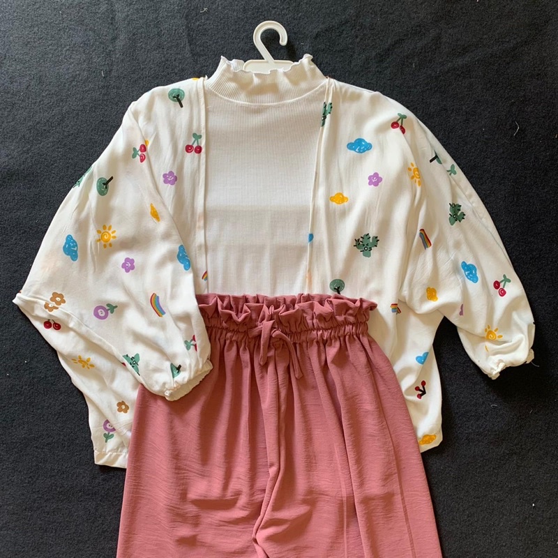 ONE SET KIYOWO OUTER / CRINKLE PANTS-7