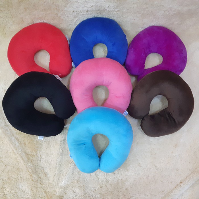 Bantal Leher Polos, Headrest U Polos bahn lembut/halus MURAH