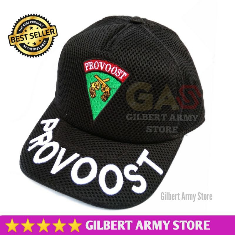 Topi Provos jaring Hitam murah Kualitas Premium-GILBERT ARMY STORE
