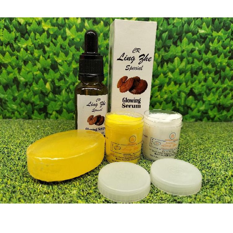 『BIG SALE』 PAKET CREAM LING ZHI / LING SHI / LING CHIE 4in1[Cream siang&malam+Sabun+SERUM] !!!