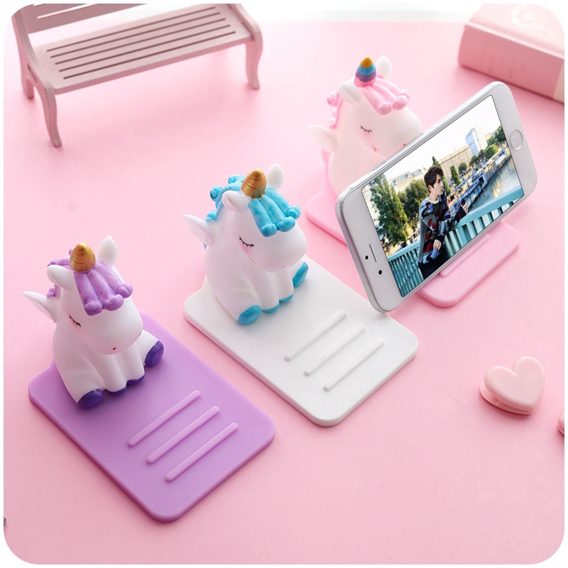 Holder Handphone unicorn adjustable desktop Lucu Dan Sederhana.