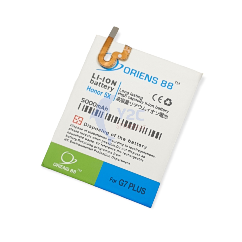 BATERAI HUAWEI HONOR 5X / G7+ / G7 PLUS / KII-L21 / KII-L22 / HB396481EBC DOUBLE POWER ORIENS 88 / BATRE / BATERE / BATRAI / BATREI / BATU