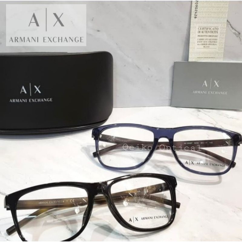Kacamata Frame Pria Original Armani Exchange AX3048F-56 Size Lebar Besar- 2 Warna