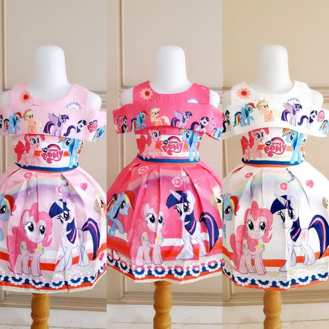 GA2678 LITTLE PONY SABRINA DRESS BAJUKIDDIE GAUN KUDA PONI ANAK MURAH