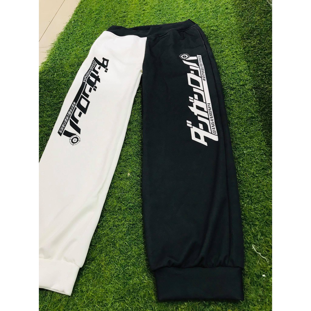 Celana Olahraga Jogger Pants Anime Monokuma Black White