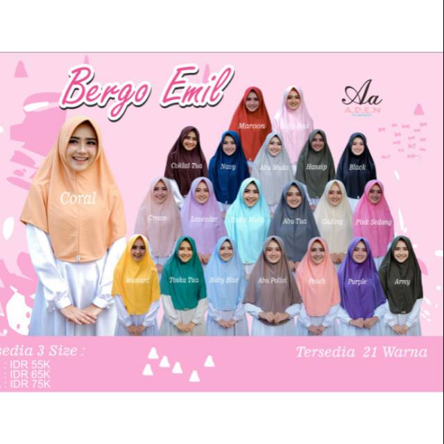 Bergo Emil by ADEN Hijab