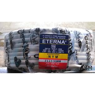 ETERNA Kabel NYM 2x2.5 300/500 Volt - Meteran - SNI