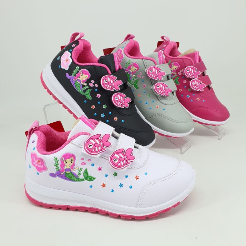 Sepatu Anak Kecil Perempuan Ando Lily Mermaid Minicorn Elina Velcro 29 32 Shopee Indonesia