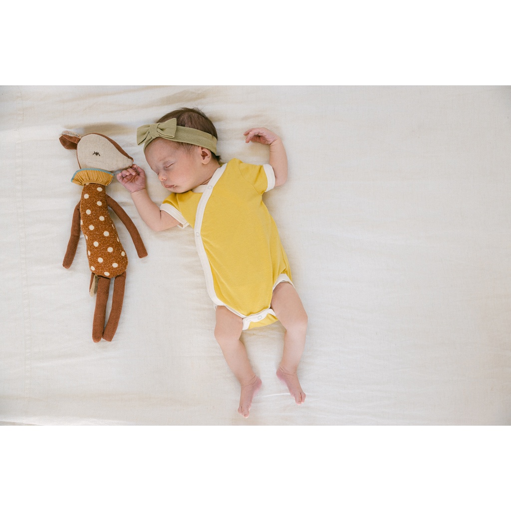 Bohopanna Short Kimono Combine Blush Teca Rosewood/Bohobaby Baju Bodysuit Jumper Pendek Anak Bayi Premature-6