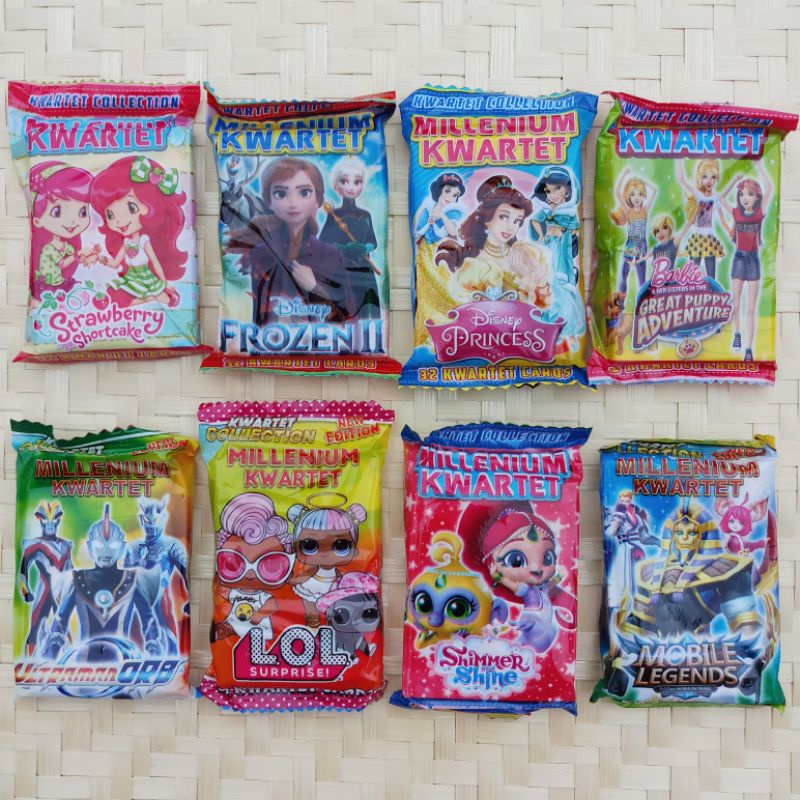 mainan kartu kwartet millenium 1pc isi 32 lembar