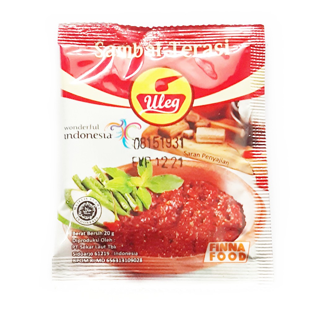 

Sambel Terasi Uleg 20g Finna Food Halal Bisa COD bumbudapurbintang