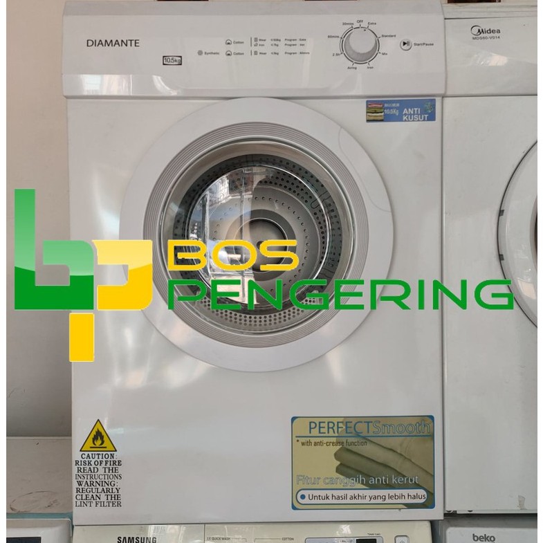 Mesin Pengering Laundry Dryer Diamante Analog Konversi Gas Diamante 10.5 kg Murah Terpercaya