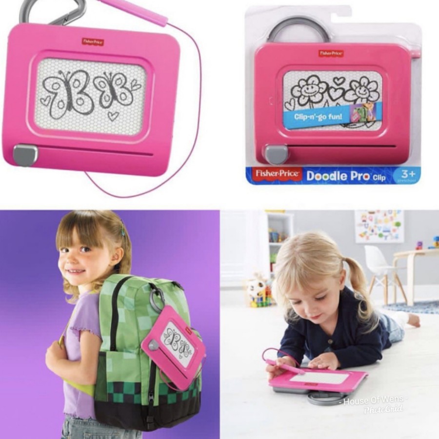 

FISHER PRICE DOODLE FUN CLIP CLIP N GO - PAPAN TULIS HAPUS