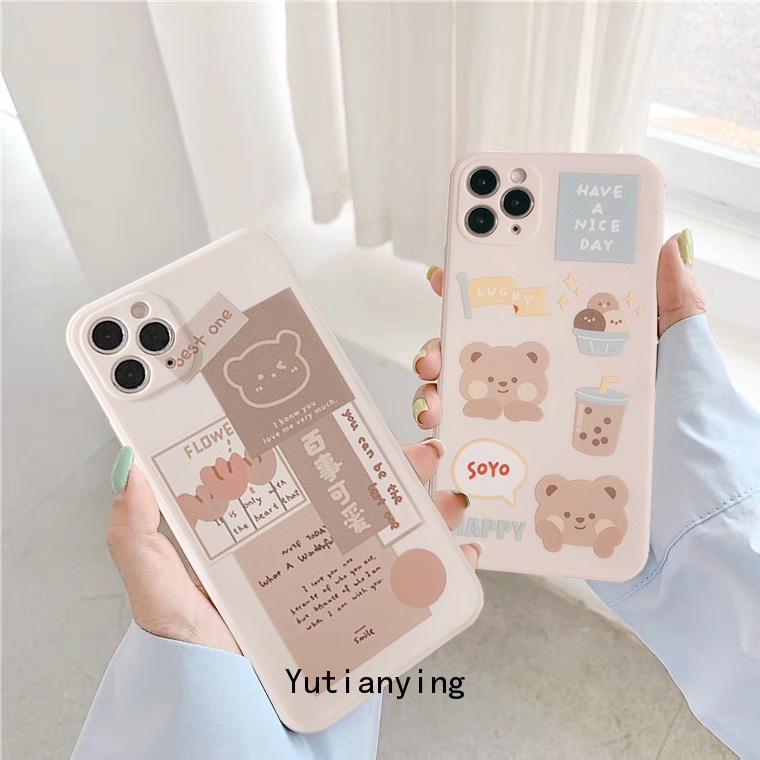 Soft Case Motif Kartun Beruang Untuk Infinix Note 8 10 Smart 4 3 6 Plus Smart 5 2021 Hots 10 9 11 Play 10S 11s S4 10T