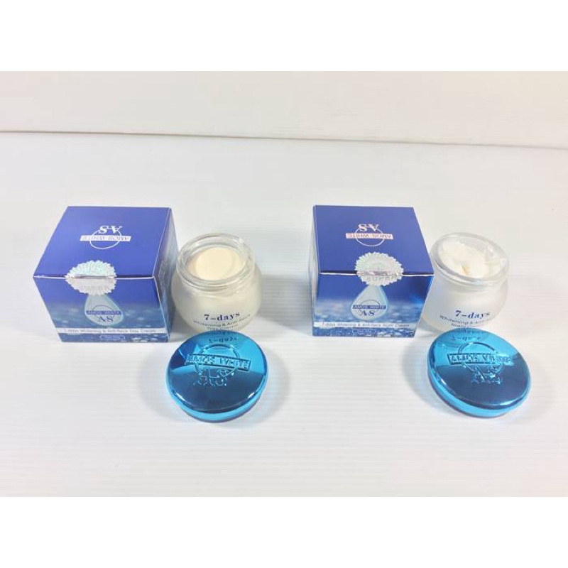 Cream Amos White BESAR 30 gram DAY &amp; NIGHT Cream / Krim Siang Malam RUMAH CANTIK 354 Amos 7 days Whitening Anti fleck Cream Beauty Skin Care Cosmetics