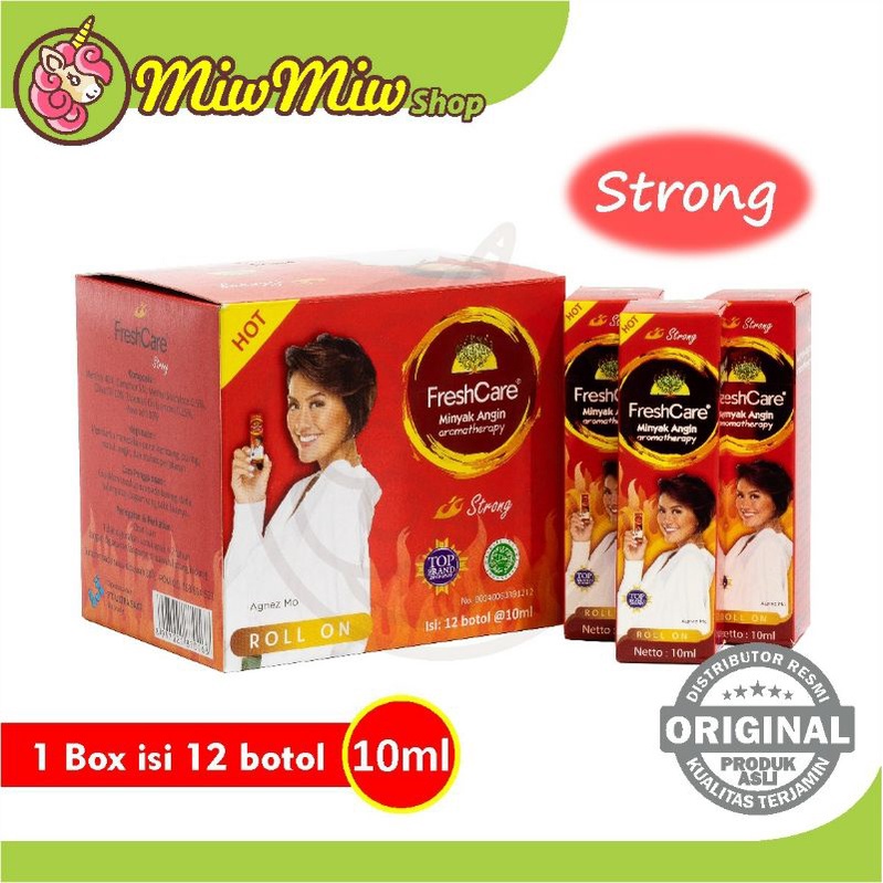 Fresh Care Roll On 1 Box/ Kotak isi 12 pcs. @ 10 ml (FreshCare Minyak Angin Aromatherapy)