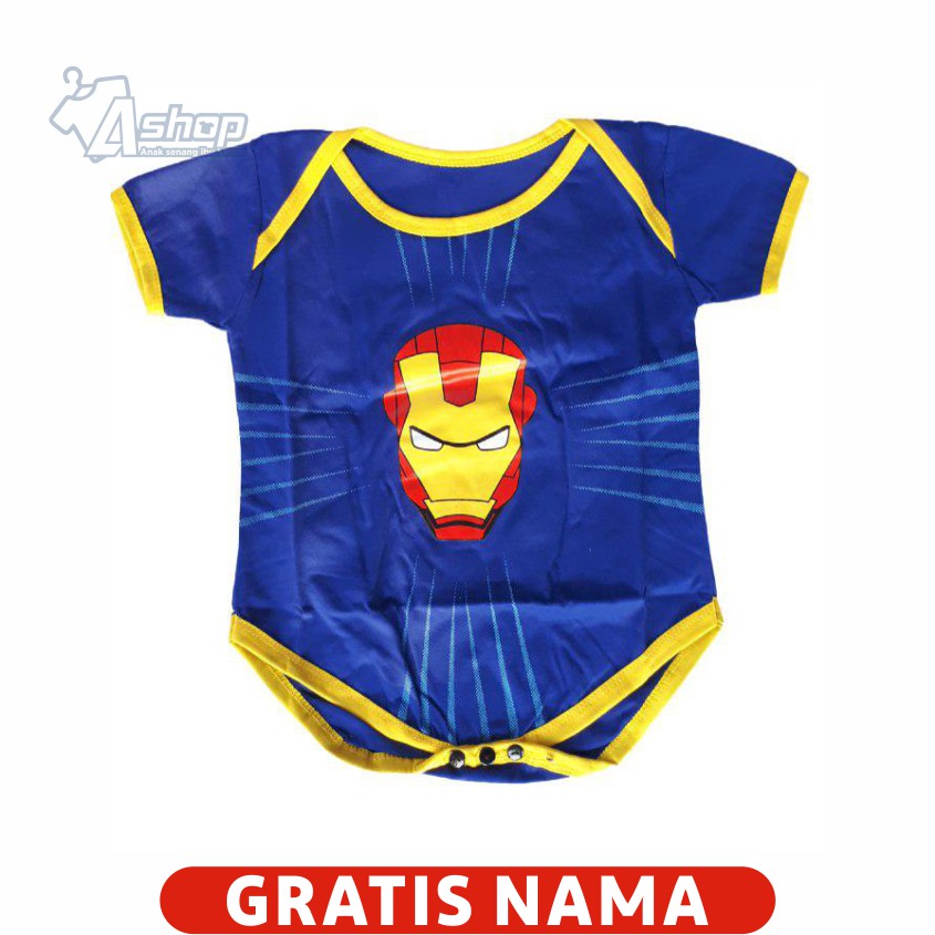 Jumper Bayi Baby Romper Kaos Premium Superhero Ironman