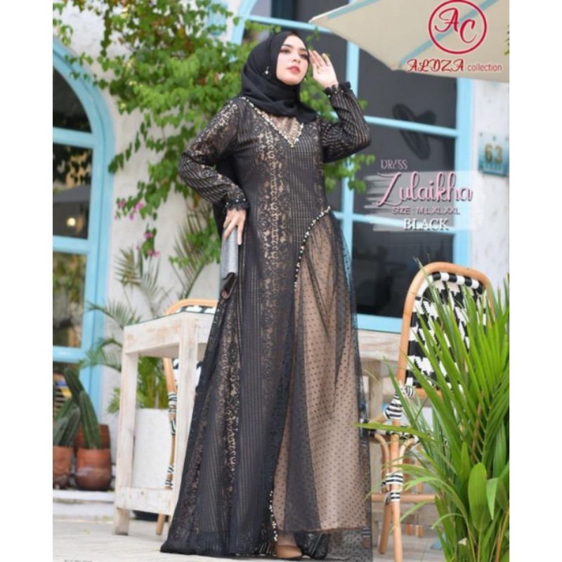 Gamis modern zulaikha//gamis pesta//gamis lebaran//gamis musllim