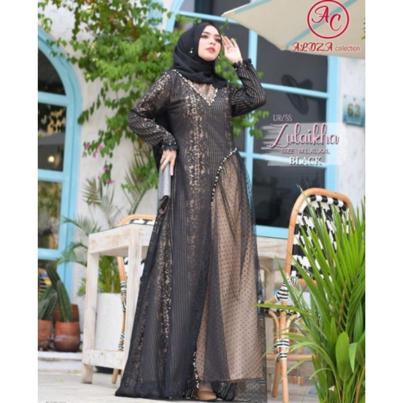 Gamis modern zulaikha//gamis pesta//gamis lebaran//gamis musllim