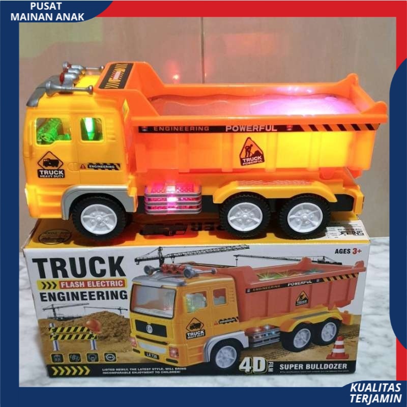 MOBIL-MOBILAN TRUK CONSTRUKSI ENGINERING MOLEN BUMP AND GO MUSIK DAN LAMPU / MAINAN ANAK BRO-1140 BO