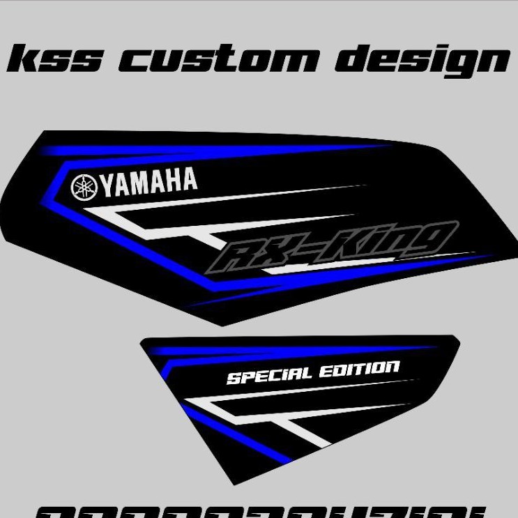 striping variasi hitam biru rx king