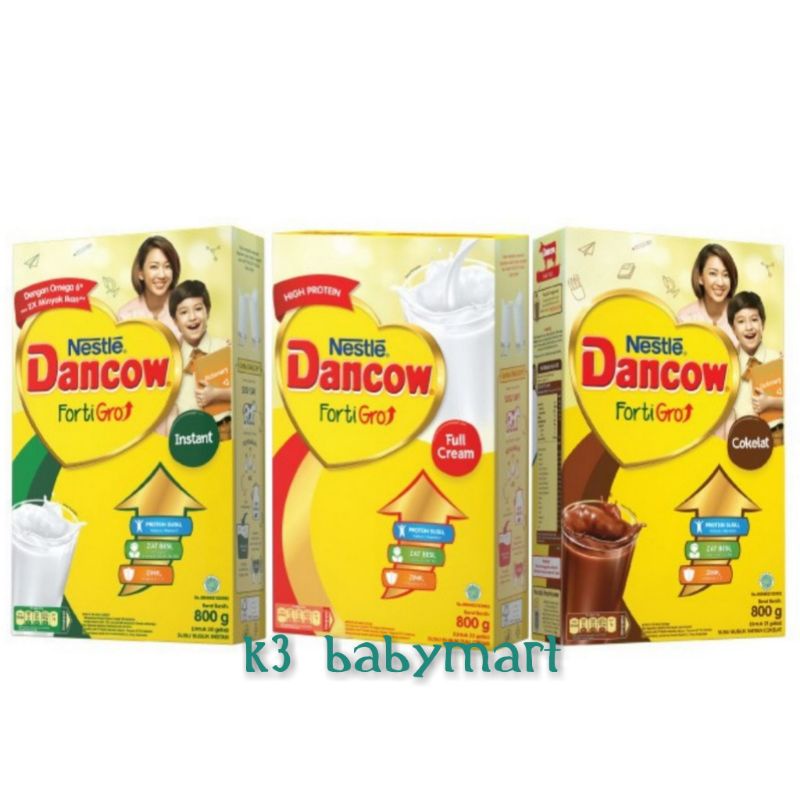 Dancow Fortigro 800gr 800 gram susu bubuk dancow instan putih instant cokelat full cream susu coklat