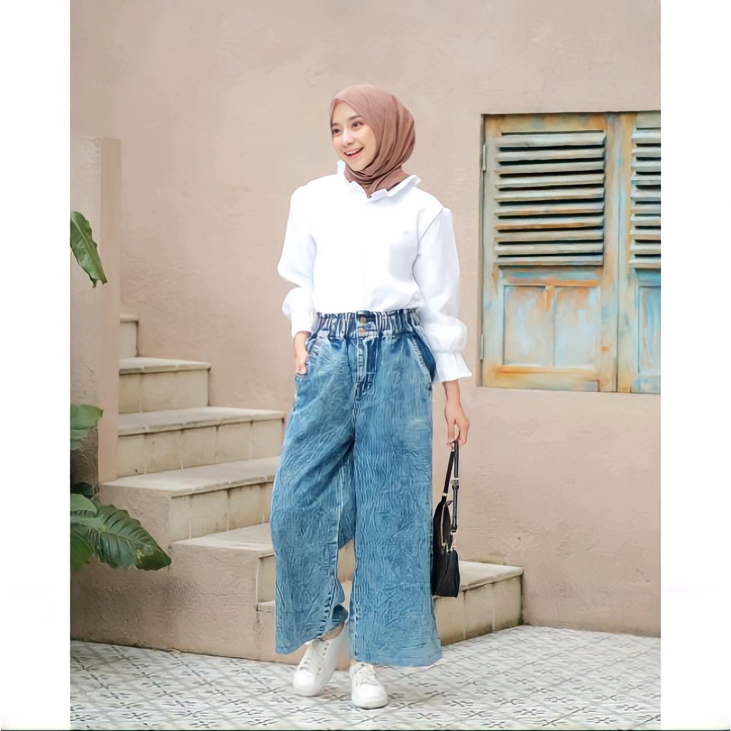 ASEA Joya Kulot Jeans - Noa Kulot Jeans - Celana Kulot Snow