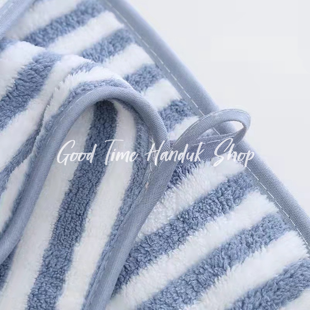 Handuk Muka / Handuk Anak / Handuk Dewasa Microfiber Motif Salur Kecil 35x75cm / 50x100cm / 70x140cm Handuk Mandi Towel Serap Air Quick Dry