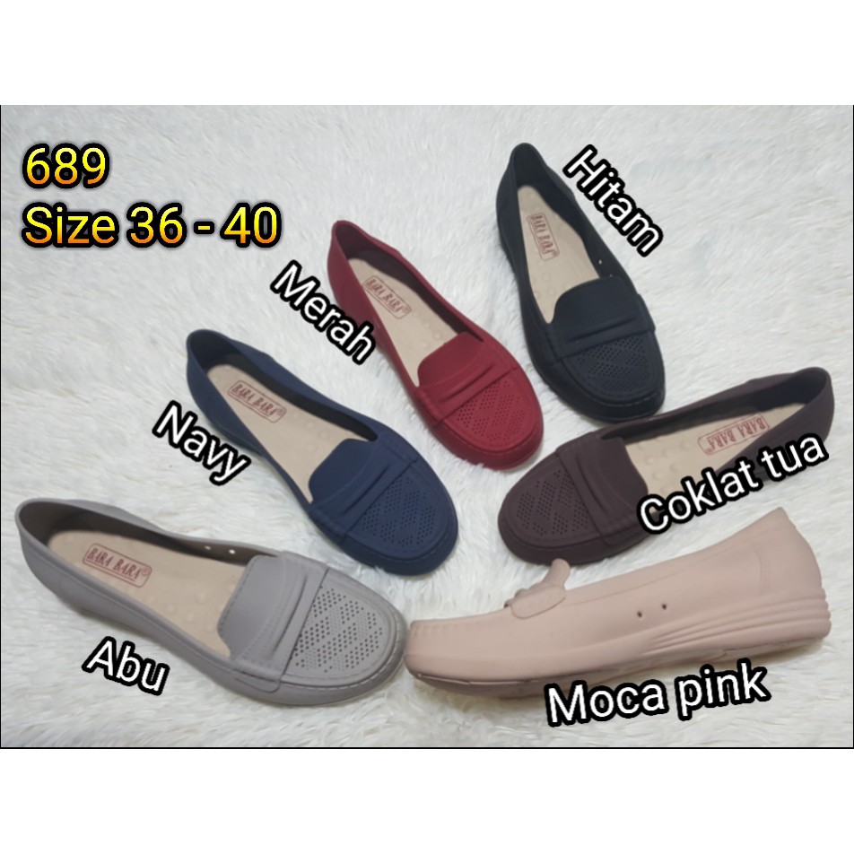 Jelly shoes barabara sepatu  wanita  karet  import 689 