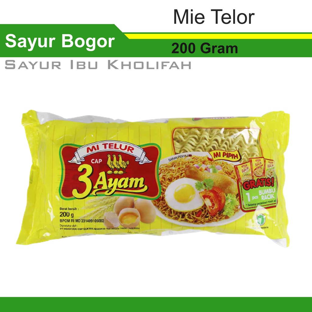 

Mie Keriting telor Telur Kering 3 Ayam Sembako Murah Bogor