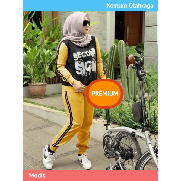 BAJU OLAH RAGA SETELAN WANITA SATU SET KOSTUM SEPEDA
