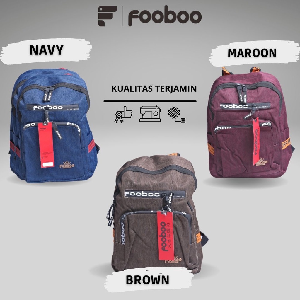 FOOBOO TAS RANSEL BACKPACK WANITA KOREAN STYLE