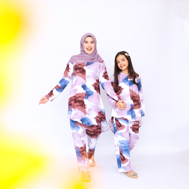 AIZA multicolor oneset tunik by Hagia Indonesia