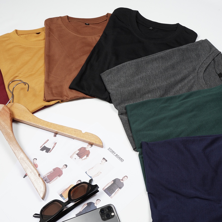Kaos Polos Atasan Pria Wanita Oblong Pendek PE Soft Premium