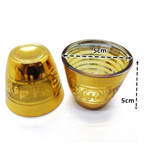 FM - Spesial Cucin kaca Gelas Air Zam Zam / Cucing Cangkir Emas isi 12 pcs