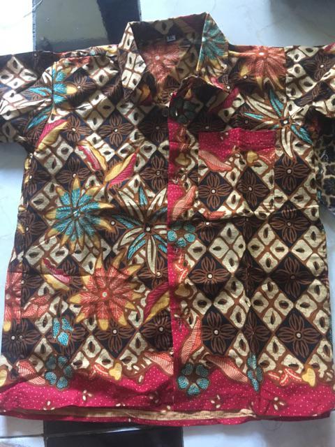 Beli 1 Harga Grosir Kemeja Batik Anak 8-9th / Hem Batik Anak / Batik Anak Sd / Batik Anak Cowok