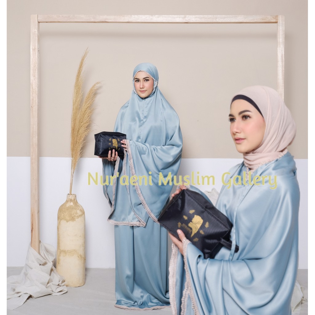 Mukena Traveling / Mukena 2 in 1 / Mukena Shanum / Mukena Satin Velvet Premium