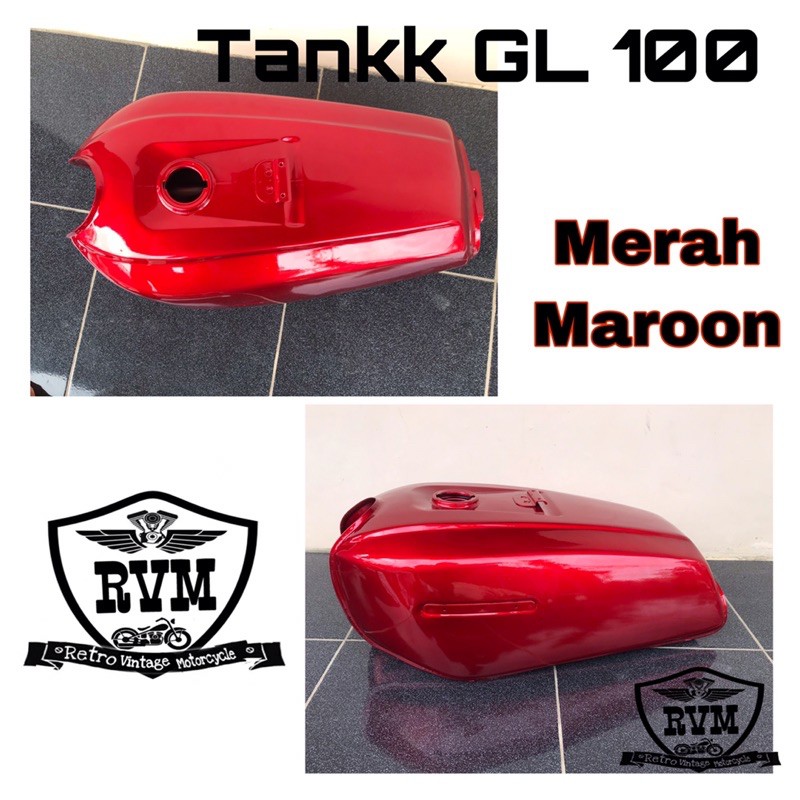Tangki Honda gl 100 merah maroon Tengki gl 100 gl cepek