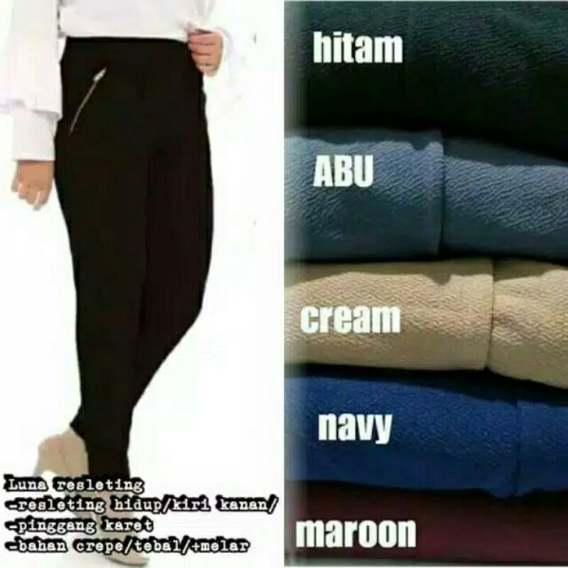 PROMO (COD) LUNA PENSIL CREPE/CELANA LUNA/CELANA PENSIL CREPE/LEGGING PENSIL/Celana Luna termurah