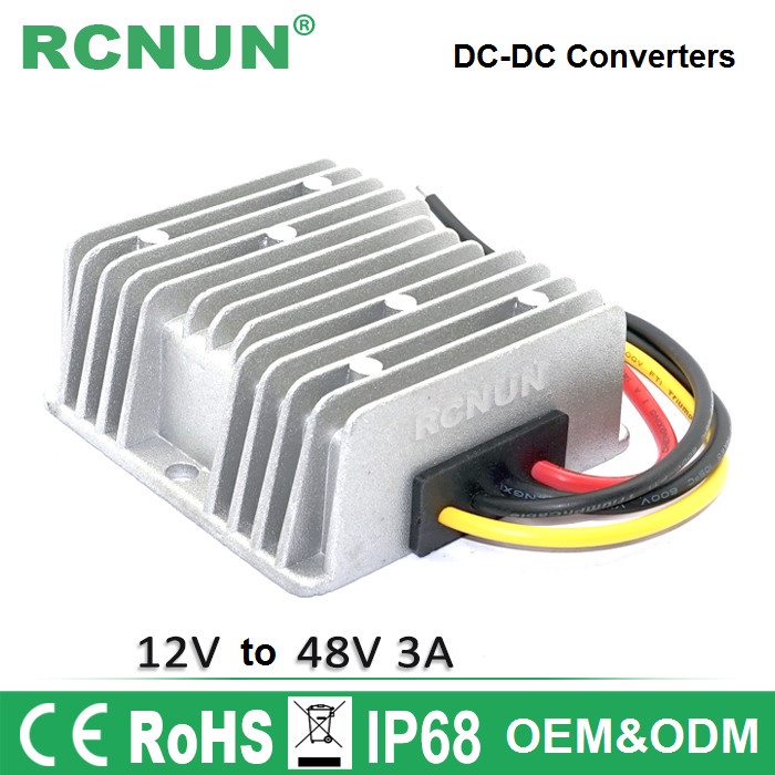 WATERPROOF DC BOOST CONVERTER 12V TO 48V 3A 144W STEP UP REGULATOR